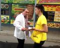 Промо акции, расклейка по этажам, промоутеры, раздача